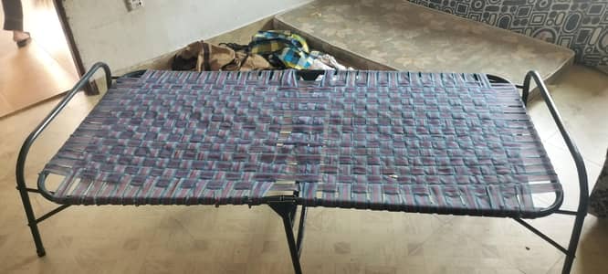 iron frame folding bed (charpayi)