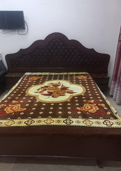 Wooden Bed and dressing