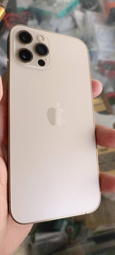 iphone 12 pro 128 gb with box  golden colour