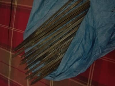 Heavy Duty Iron BBQ Skewers (Seekhein) - Set of 15 for Tikka & Kabab