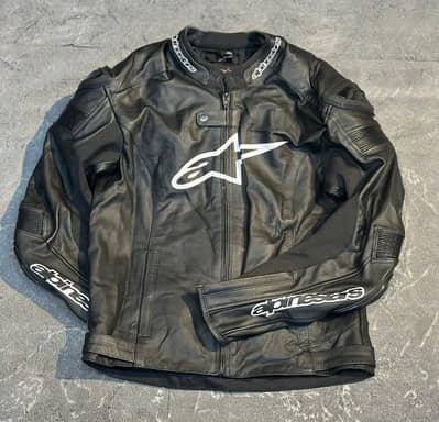Alpinestars motor bike leather jacket without hump