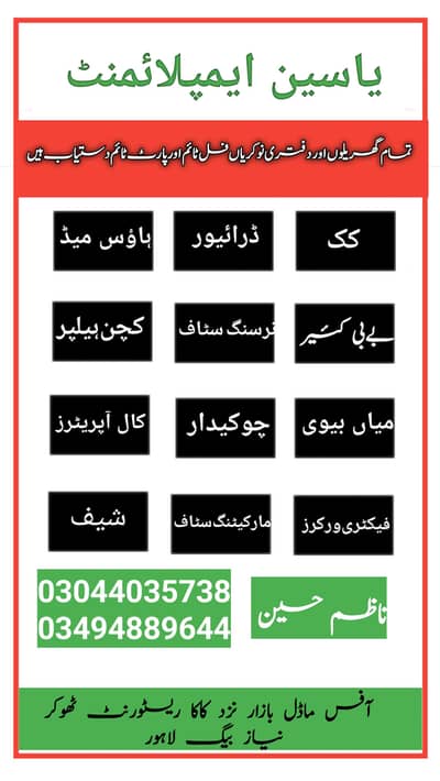 Factory Workers Security Guards Restaurant Workers