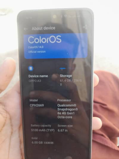 oppo A3 12+256 All ok