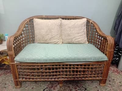 cane sofa (1 seater and 2 seater)