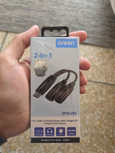 ONTEN Type-C 2in1 Splitter Original (Brand New)