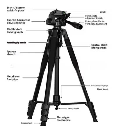 Metal Tripod stand  black lightweight portable