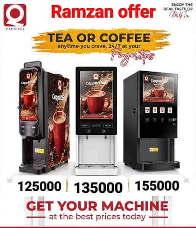 Q Premixes Tea & Coffee Vending Machine – Autom