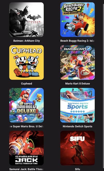 64 GB SD with 12 Nintendo switch games