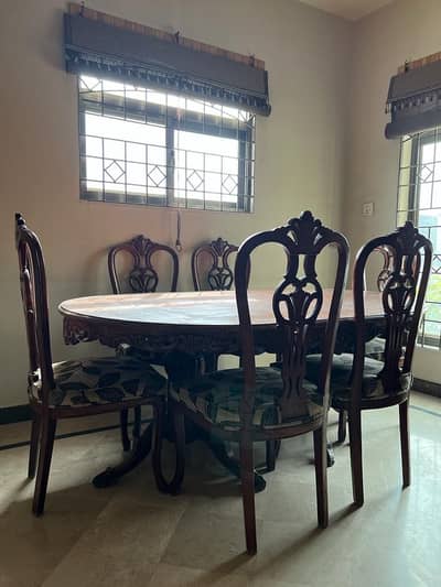 Chinioti Dining Table Set 6 chairs