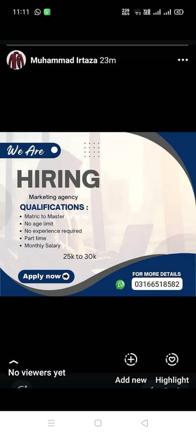 jobs available limited seats male and female student house wife