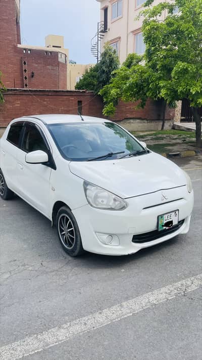 2013/16 Mitsubishi Mirage 1.0G pearl white better than vitz alto