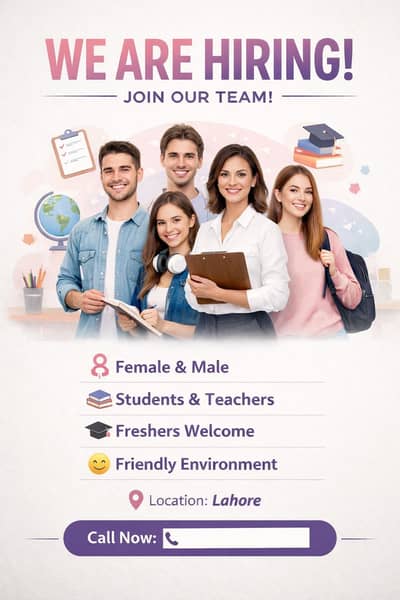 Required (Male/Female) – Lahore | Part Time / Full Time