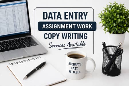 "Part-Time Remote Job Required | Data Entry & Assignment Work"