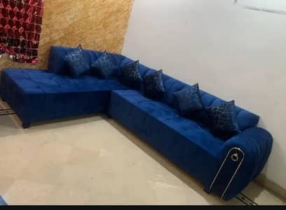 L shaped 6 seater sofa with 6 cusions contct 03271069044