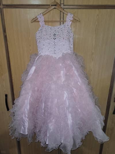 dress baby pink with stone  work new for girls size 12