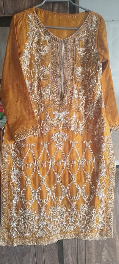 heavy hand made jewell work shirt for weddings