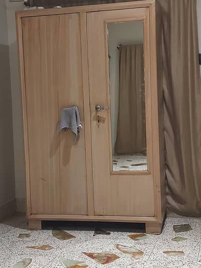 metal heavy guage 2 door cupboard and 2 items more