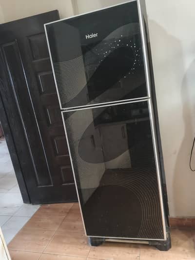 Haier crystal black fridge for sale in good condition