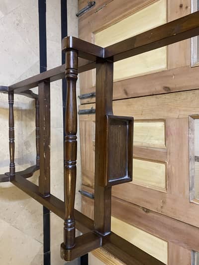 Coat hanging wooden stand