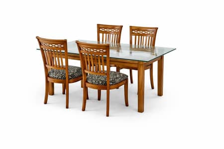 Dining table with 4 chairs of slid wood