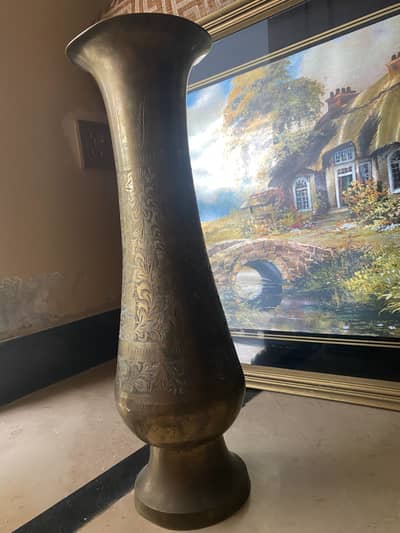 Antique brass stand