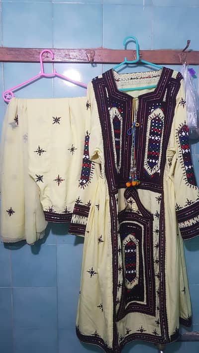 hand embroidered balochi dress