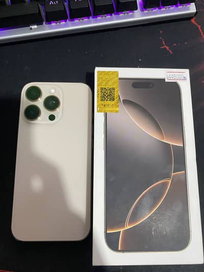 Iphone 16pro (PTA approved) physical+E-Sim just box opened