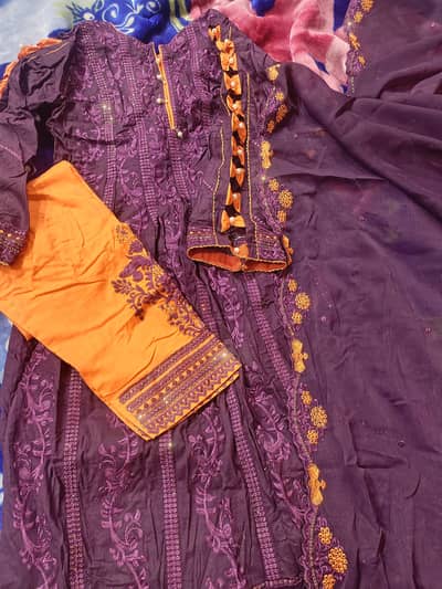 Embroidery lawn  cotton