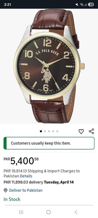 3 watch 4000 m la jao brand new polo watch