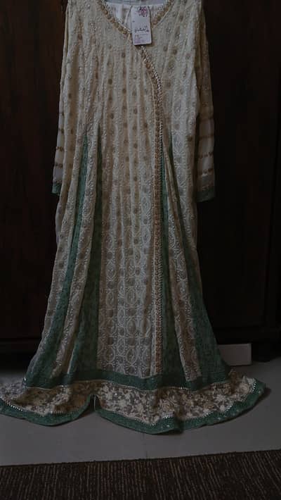 Embroided flared maxi