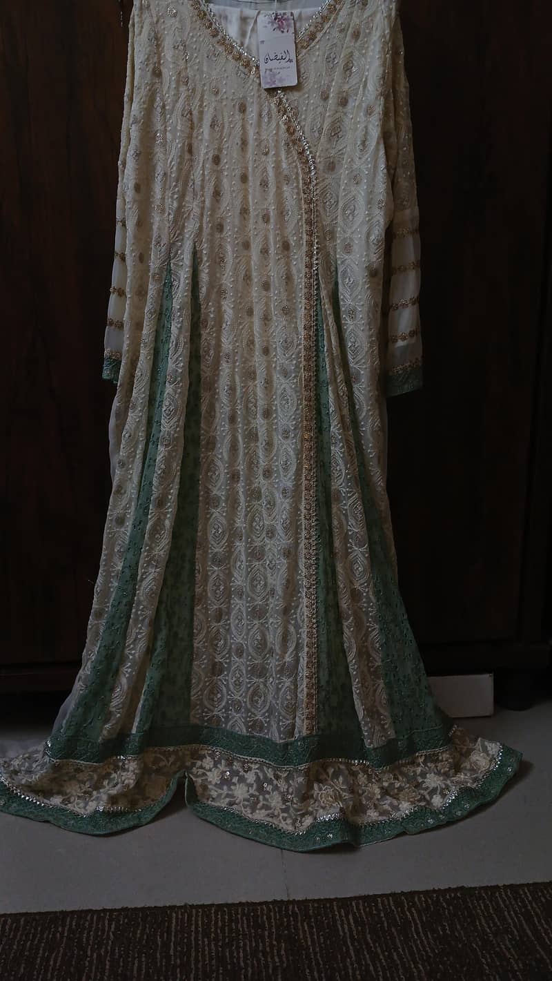 Embroided flared maxi 0