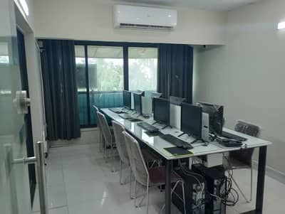 Office Workstation Tables 12 Persons with Chair & Built-in Wiring