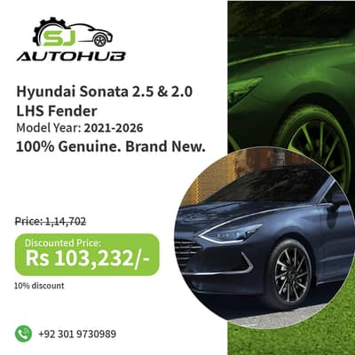 Hyundai Sonata 2.5 & 2.0 Fender Available (MOBIS) CALL FOR PRICE