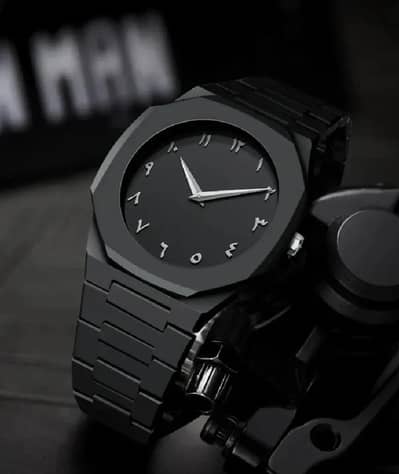 Black Arabic Aura Watch for Men - Luxury & Elegant Design