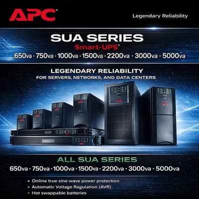 APC UPS 750VA,1000VA,1500VA,2000VA,3KVA,5KVA Box Pack & Imported Used