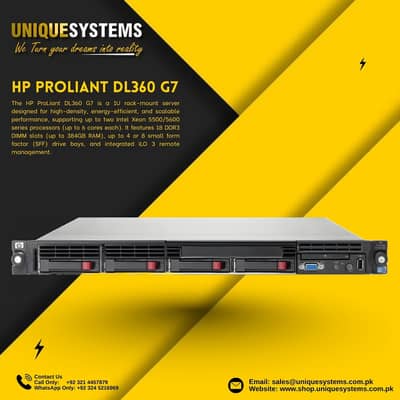 HP ProLiant DL360 G7 Server | Dual Xeon 6-Core | 1U High Density