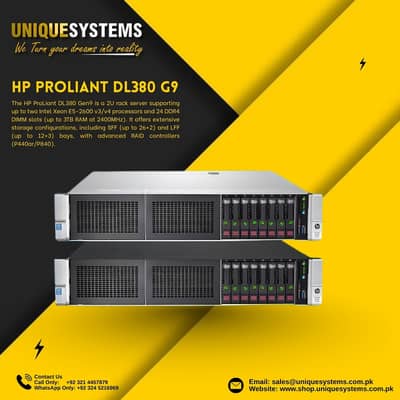HP DL380 G9 - 2U Rack Server - 24 DIMM Slots - High Density VM Ready