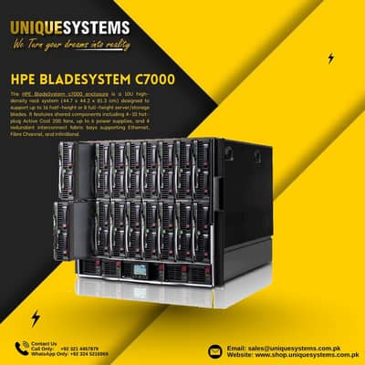HPE BladeSystem c7000 Enclosure | 16 Bays | Fully Loaded with [G8/G9]