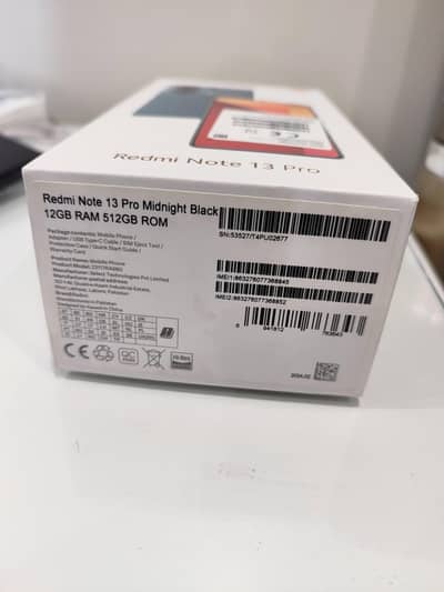 Redmi note 13 pro | Midnight Black | 12GB | 512GB
