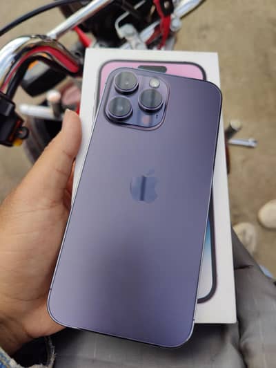 14 pro max JV 95Health 128gb With Box Waterpack