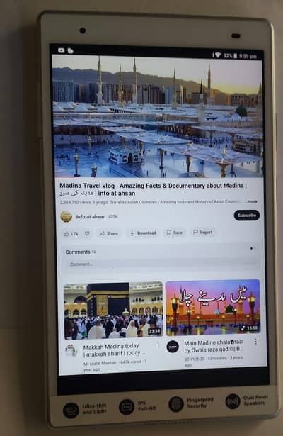 Lenovo Tab (8inch) Ram 3gb,storage 16gb