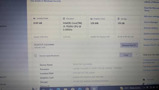 Dell Latitude 3300 Laptop | Core i3 7th Gen | 8GB RAM | SSD