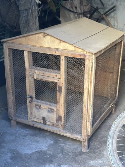 wooden heavy  cage
