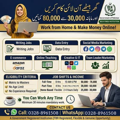 Online job/ part time/ home job /Assignments/Typing/Data entry/Ads