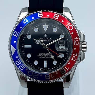 Men's Rolex GMT-Master II Blue Red Bezel Watch