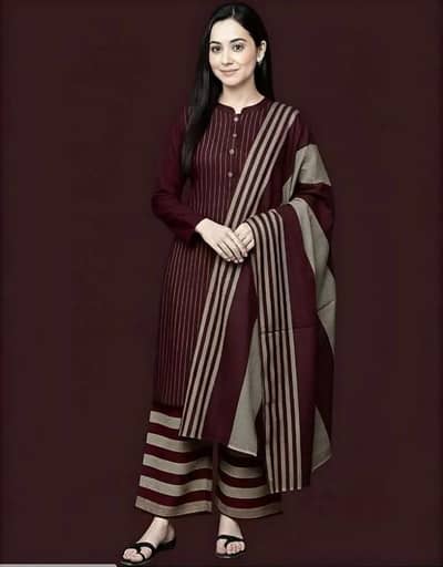 3 piece women unstiiched  printed suit