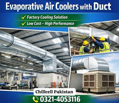 evaporative duct cooler and air fresh duct ducting
