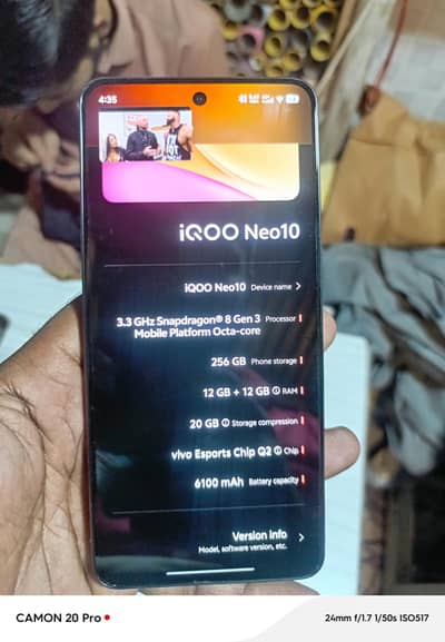 Iqoo neo 10 Chinese Veriant