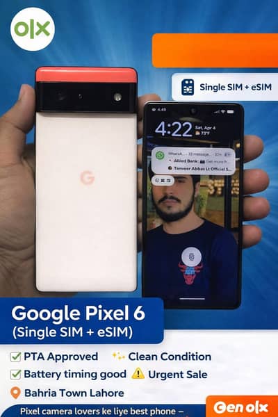 Google Pixel 6 8GB RAM 128GB Clean Condition