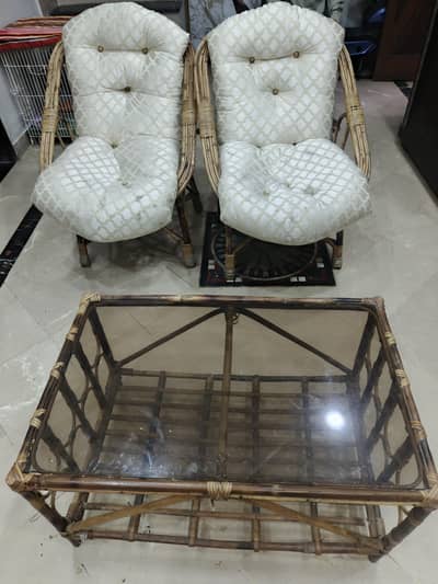 Orignal Baint  pair of Chair with one Serving Table